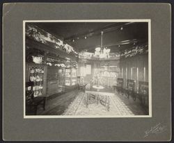 Dining room in an unidentified house, Petaluma, California(?), about 1890