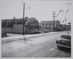 View down North Main Street, Sebastopol, California, 1958