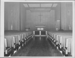 Interior of St. James Catholic Church, Petaluma, California, 1965