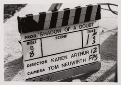 Scenes from the remake of the film "Shadow of a Doubt" Petaluma, California, 1991