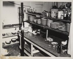 Kitchen of the Villa Fonte's nightclub, Petaluma, California, May 1952