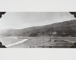Construction of the jetty at the mouth of the Russian River at Jenner, California, March 23, 1932
