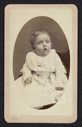 Carte de visite portrait of Farley family infant, Petaluma, California, between 1880 and 1900