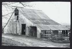 Unidentified Sonoma County barn, 1980s