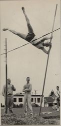 Petaluma High School pole vaulters, Petaluma, California, 1955