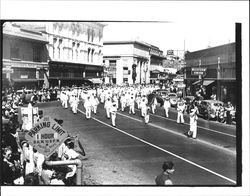 Marching units in the Labor Day Parade, Petaluma, California, 1941