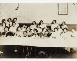 Unidentified members of the St. Vincent's Sodality, Petaluma, California, about 1910