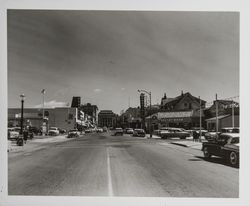 Mendocino Avenue looking south to Court House from Seventh Street