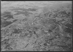 Aerial view of the Petaluma area, Petaluma, California, 1964