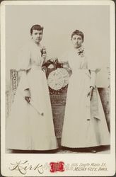 May Raymond and Lillie Blakley, Mason City, Iowa, about 1890