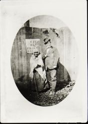 Mariano Vallejo standing with an elderly Pomo woman