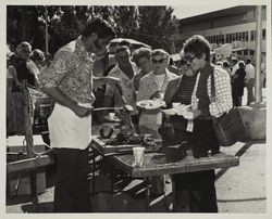 Bar-B-Que Meat Buffet at the Sonoma County Fair, Santa Rosa, California, about 1975