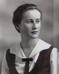 School portrait of Dorothy Mattei, Petaluma, California, 1936