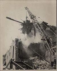 Demolition of the Miller Building, Petaluma, California, 1962