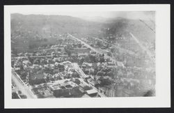 Aerial view of Petaluma looking west near Fifth and A Streets