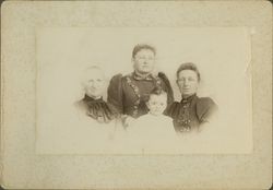 Agnes Wittenberg, Ella Denman, Charlie Denman and Minerva Parsons, 1892 or 1893