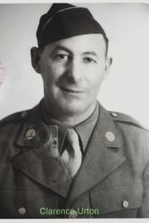 Portrait of Clarence Urton in Army uniform, photographed between 1941 and 1945