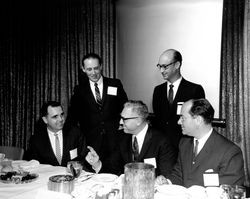 Physicians at a meeting of Sonoma County Medical Society, March 10, 1967, Santa Rosa , California, 1967