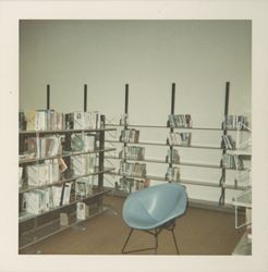 Bookshelves in the Dagny Juell Boys and Girls Room of the Santa Rosa Central Library, Santa Rosa, California, 1967