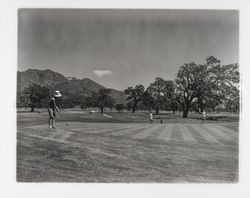 Women playing golf at Oakmont, Santa Rosa, California, 1967