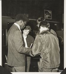 Sports figures at the Red Coat banquet for the benefit of charities, Santa Rosa, California,1962