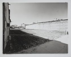 Clearing area in 400 block between 4th and 5th Streets for a parking lot, Santa Rosa , California, 1964