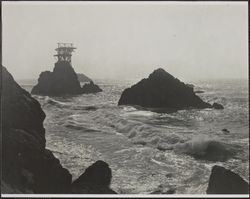 Remains of Wave Motor machinery at Cliff House, 680 Point Lobos Avenue, San Francisco, California, 1920s