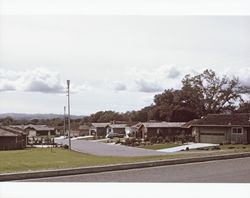 Wikiup houses on Wikiup Drive, Santa Rosa, California, March 1970