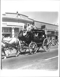 Equestrian units in the Sonoma-Marin Fair Parade, Petaluma, California, 1967