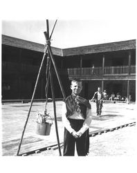 Petalumans in costume at the Old Adobe Fiesta, Petaluma, California, about 1963