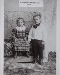 Portrait of Martha and John Tessie, Petaluma, photographed between 1900 and 1910