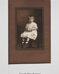 Child portrait of Sarah Etta Barnes