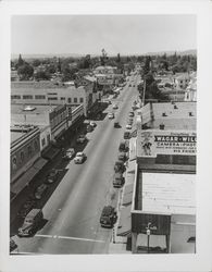 Looking north on Mendocino Ave. from 5th Street, Santa Rosa , California, 1953