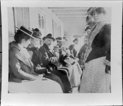 Passengers aboard the Steamer Gold, Petaluma, California, May 30, 1902