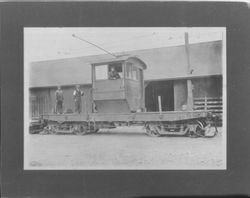 Railroad car of the Petaluma and Santa Rosa Railway, Petaluma, California, 1912