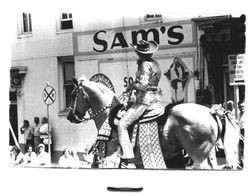Equestrian units in the Sonoma-Marin Fair Parade, Petaluma, California, 1967