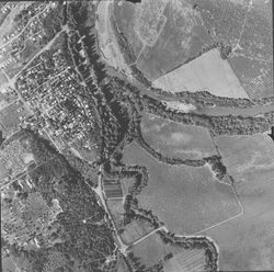 Aerial view of Mirabel Heights, California, Oct. 31, 1963