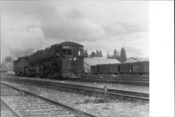 Southern Pacific cab forward locomotive, Colfax, California, 1947