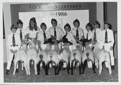 4-H Club members with their sheep at the Sonoma County Fair