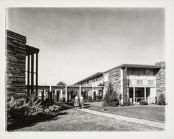 Walkway at the Flamingo Hotel, Santa Rosa, California, 1959