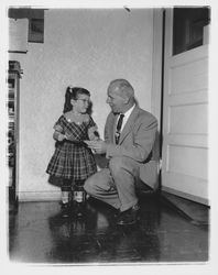 Selling Easter seals, Petaluma, California, 1955