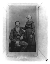 Cabinet card portrait of a middle-aged married couple, Petaluma, California, 1880s