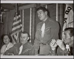 Installation of Redwood Rangers newly elected officers at Gori's Tavern on Main Street, Guerneville, California, 1951