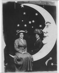 Sarah Neil posing with an unidentified friend for a picture at the 1915 Panama Pacific International Exposition in San Francisco, California, 1915