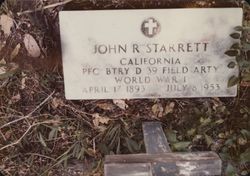 Tombstone of John R. Starrett, Guerneville Cemetery