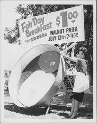 Sonoma-Marin Fair Day Breakfast promotion, Petaluma, California, 1962