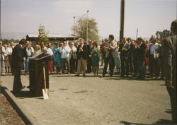 Groundbreaking ceremonies for the Petaluma Marina, Petaluma, California, August 1988