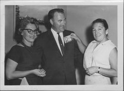 Don Clausen campaigning in the Petaluma area, Petaluma, California, 1962