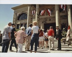 Petaluma Museum Fourth of July bell ringing ceremony, 401 B Street, Petaluma, California, July 4, 2002