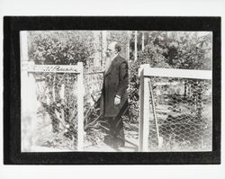 Dr. William P. Burke in his garden
